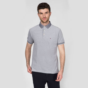 Tommy Hilfiger pánské šedé polo tričko Oxford